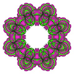 Frame ornament with mandala . Vector illustration. For wedding, bridal, Valentine's day, greeting card invitation.