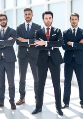 in full growth.a group of confident business people