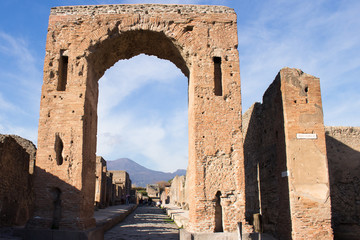 Pompeii is an ancient city buried in 79 AD. from the eruption of Vesuvius