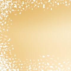 blur elegance gold gradient color background with white confetti spreading and copyspace for design on special day such as merry christmas festival , happy new year 2019 celebration, national event