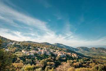 Fototapeta na wymiar Cateri village in the Balagne region of Corsica