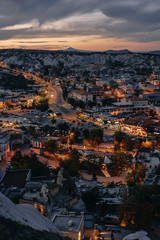 evening view of ancient city Goreme