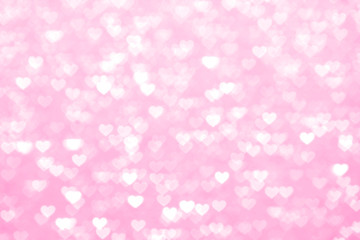 blur heart pink background beautiful romantic, glitter bokeh lights heart soft pastel shade pink, heart background colorful pink for happy valentine love card - Powered by Adobe