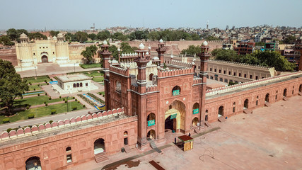 Aerial View to the Lahore Fortress, Pakistan 