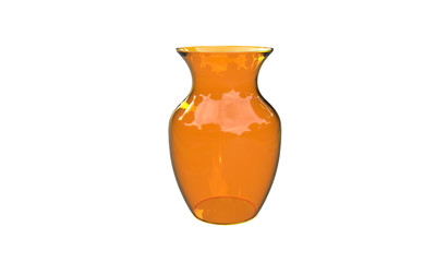 3d illustration of decorative glass vase isolated on a white background