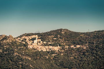 Corbara village in the Balagne region of Corsica