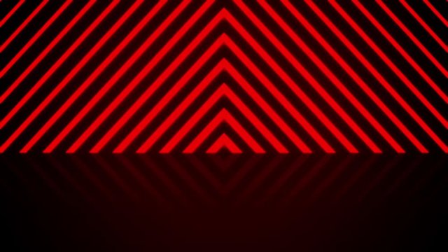 Infinite Triangle Chevron Wall Animation [4K Seamless Loop] (Red)