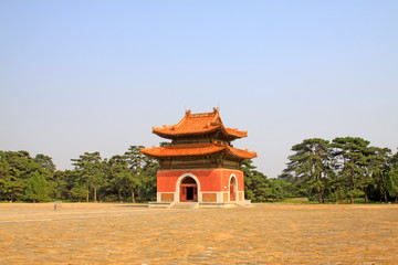 Chinese ancient architectural landscape in Eastern Royal Tombs of the Qing Dynasty, China