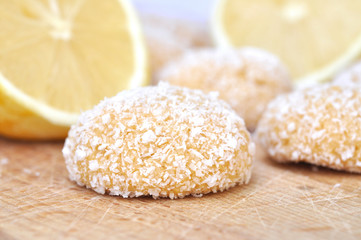 Fototapeta na wymiar Lemon Coconut Cookies