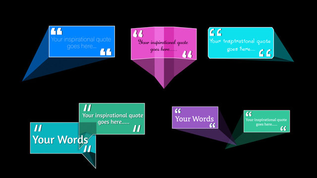 Pop Up Quotation Bubbles