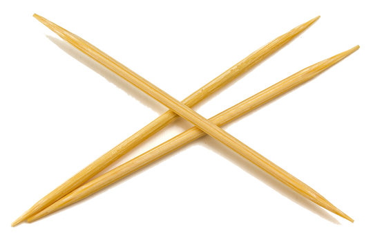 Bamboo toothpicks isolated on white background. wooden toothpick isolated on white background