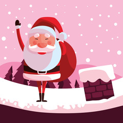 Cartoon santa claus design