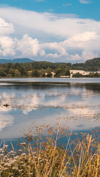 Smartphone HD wallpaper of beautiful view at the Hackerweiher - Plattling -Bavaria - Germany
