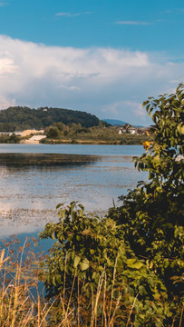 Smartphone HD wallpaper of beautiful view at the Hackerweiher - Plattling -Bavaria - Germany