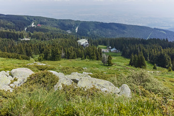 Fototapeta na wymiar Landscape From Hiking trail for Cherni Vrah peak at Vitosha Mountain, Sofia City Region, Bulgaria