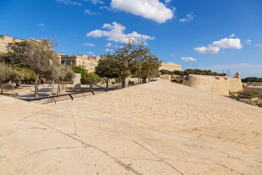 Valletta, Malta. Fortress walls and bastions