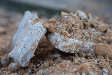 closeup of rocks and sand