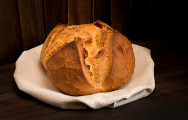 bread on wooden table