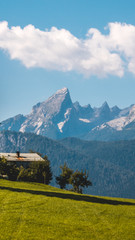 Smartphone HD wallpaper of beautiful view of the famous Watzmann -Berchtesgaden - Bavaria - Germany