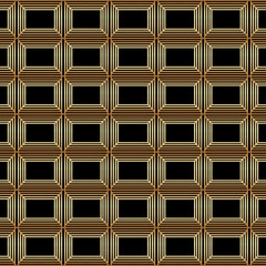 Gold Art Deco Rectangle Pattern Background Design