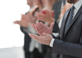 blurred image of business team applauding