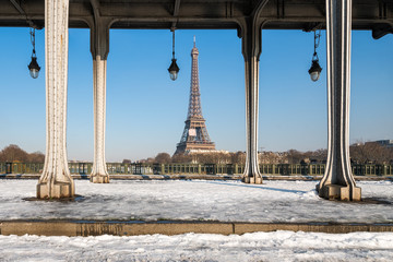 Bir-Hakeim Brücke mit Eiffelturm, Paris, Frankreich
