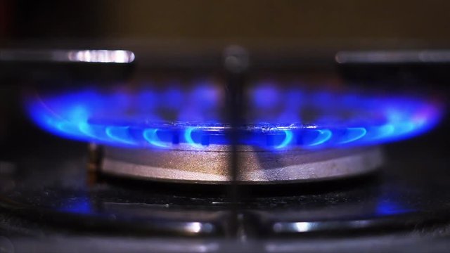 Kitchen burner turning on