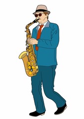 Fototapeta premium The saxophonist