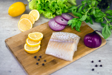 Fresh cod fillet