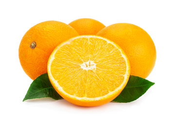 Ctrus fruit orange on white