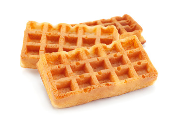 Viennese waffles on white