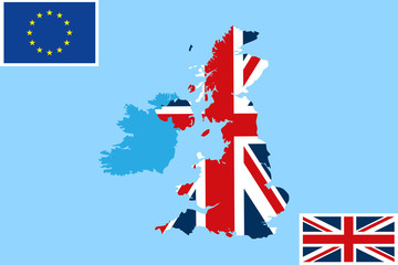 Fototapeta na wymiar Brexit. United Kingdom map