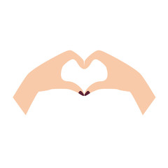 Obraz premium Hands Making or formatting a heart symbol icon