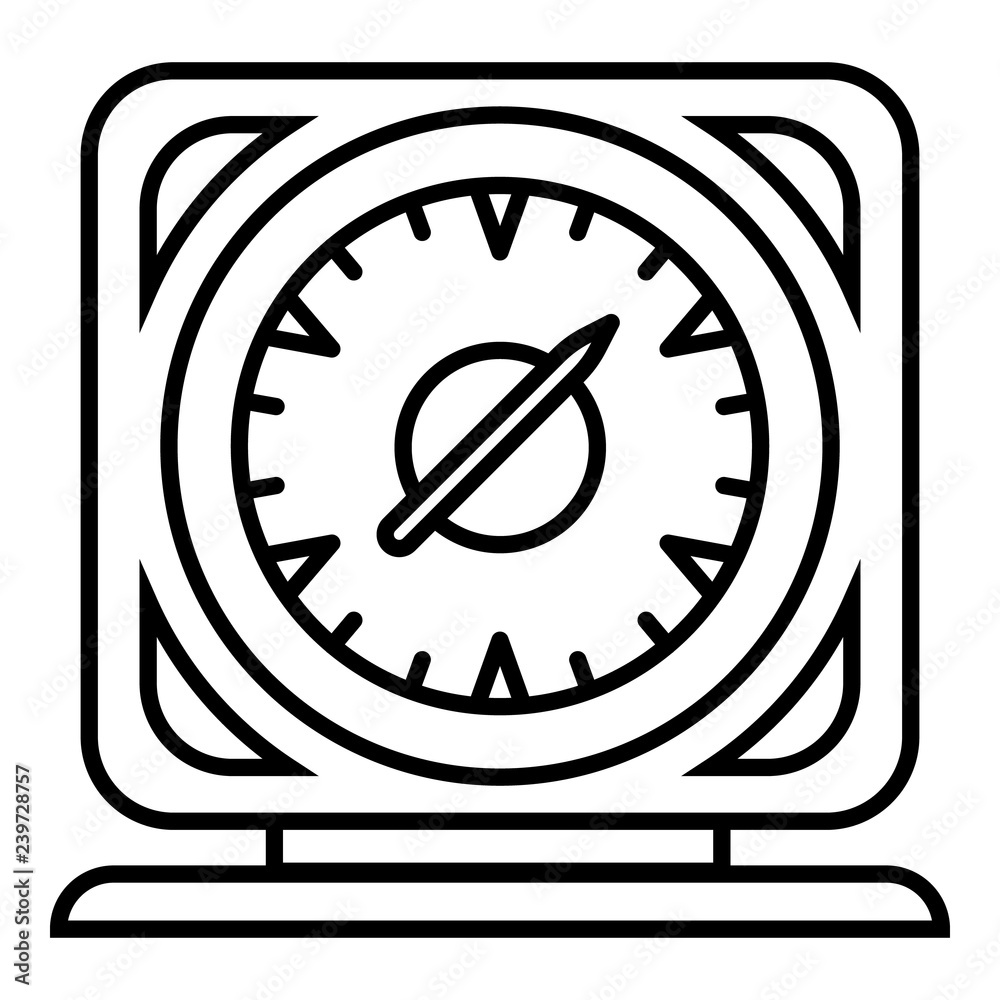 Poster square timer icon. outline square timer vector icon for web design isolated on white background