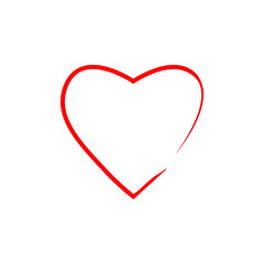 Heart icon love symbol. Vector illustration, flat design.