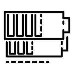 Battery icon. Outline battery vector icon for web design isolated on white background