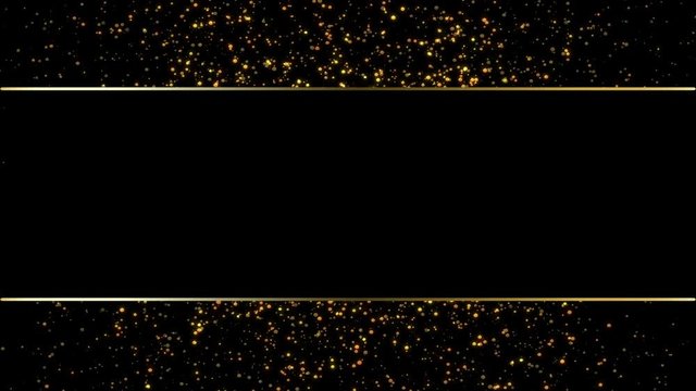 Abstract golden particles with space for your text.