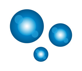 vector illustration of blue water ball