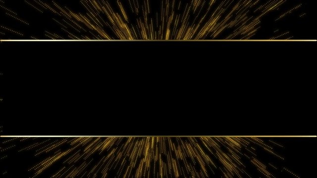 Abstract golden particles with space for your text.