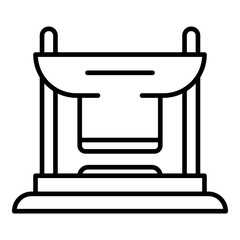 Old anvil icon. Outline old anvil vector icon for web design isolated on white background