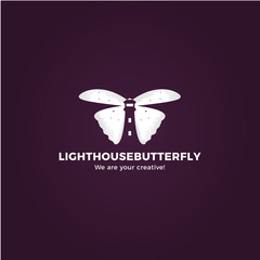 Lighthouse logo icon symbol sign template. In modern style and simple. Vector illustration