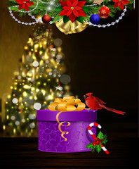 Background with Christmas ball