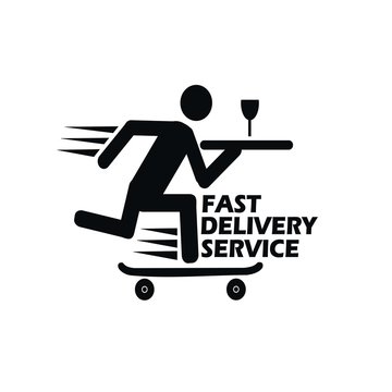  fast delivery service logo design for restaurant