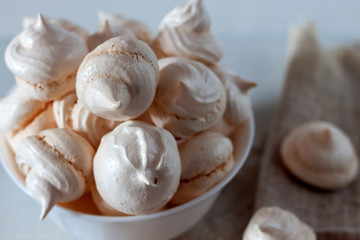 Bizet in the bowl. White buzed pattern. Bized texture.