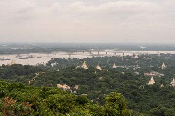 Vista panoramica de Mandalay, Myanmar