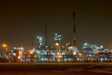 Fototapeta na wymiar Refinery - oil refinery installation, Poland