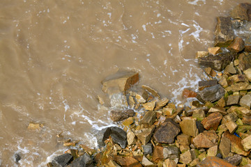 Gravel by water