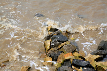 Gravel by water