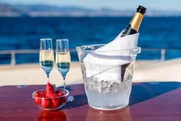 champagne à bord
