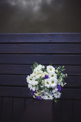 Wedding flowers, bridal bouquet closeup.